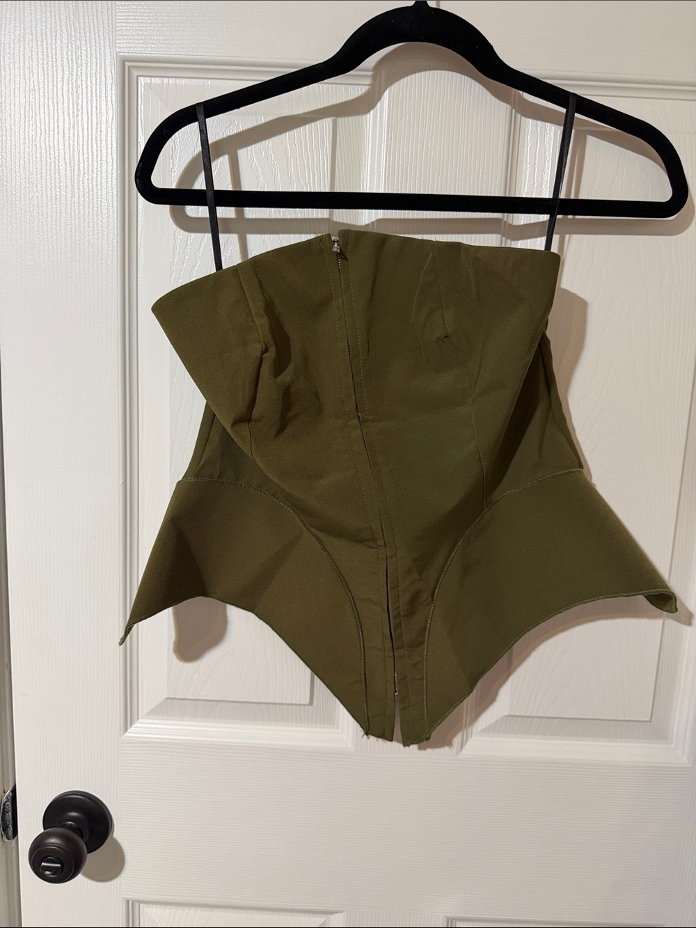 Olive Green Women's Structured corset style top